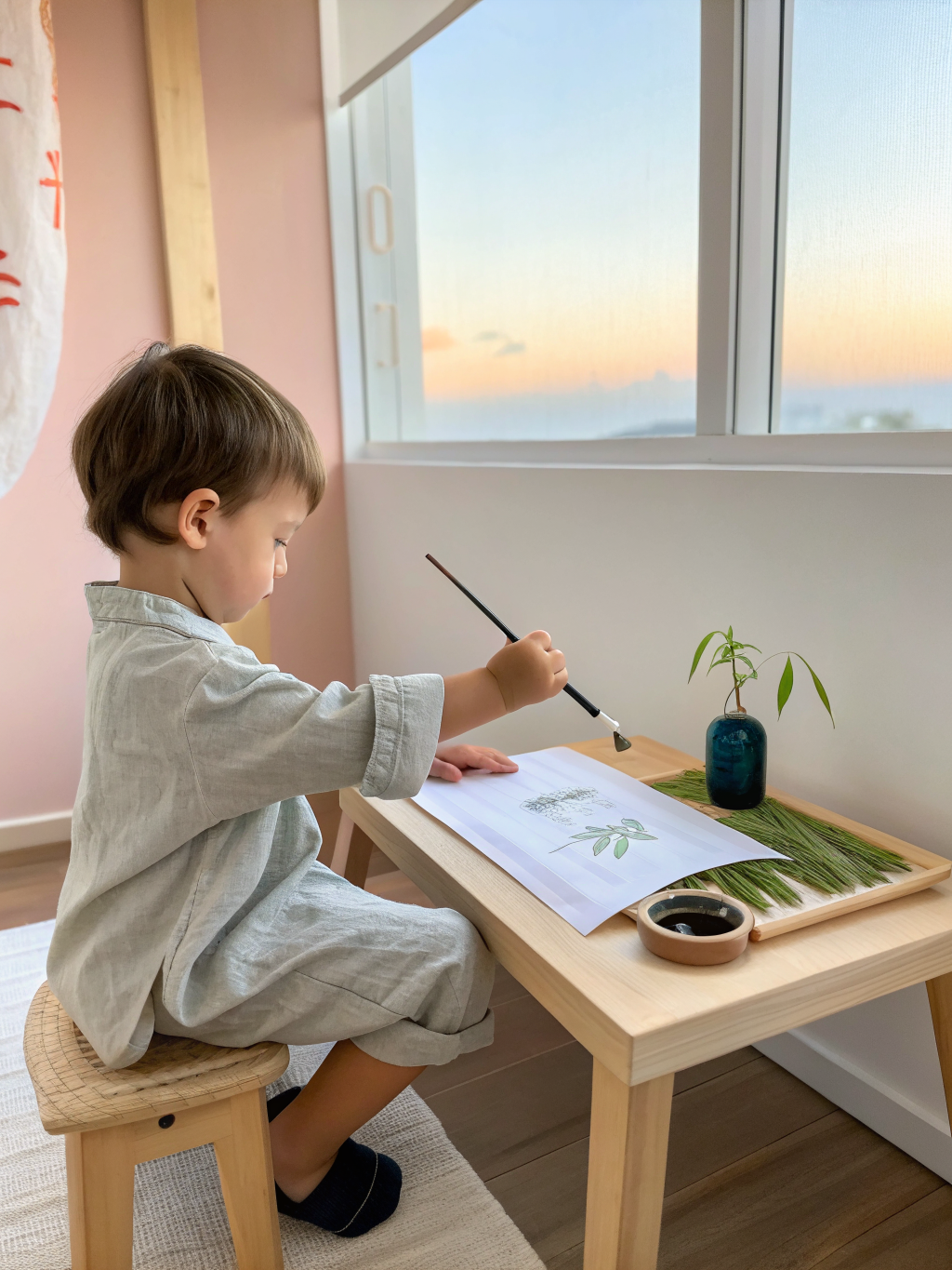 A child engaging in creative art therapy representing hope and healing